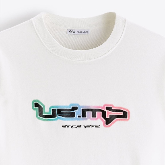 Zara Graphic Sweatshirt Men’s Size Medium NWT - Picture 3 of 7